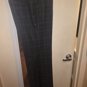 Calvin Klein Women's Charcoal Checkered Trousers